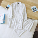 Cotton Jacquard Striped Kimono Suit Spring And Autumn Thin Cotton Cloth