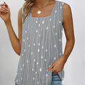 Summer New Polka Dot Sleeveless Square Collar Vest Women's Top