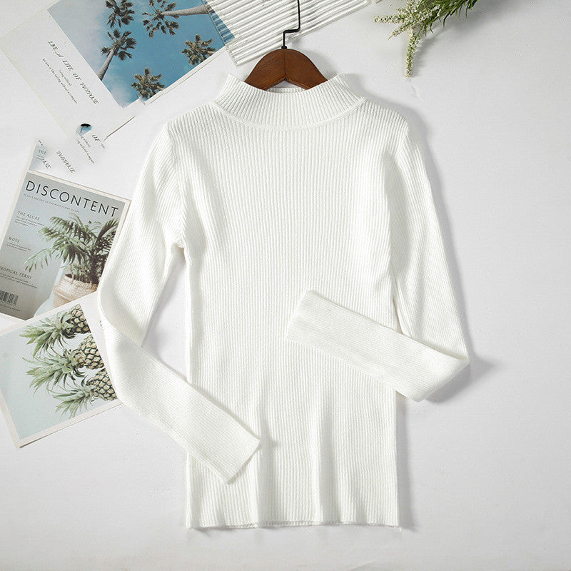 Early Autumn Half Turtleneck Sweater Ladies Pullover