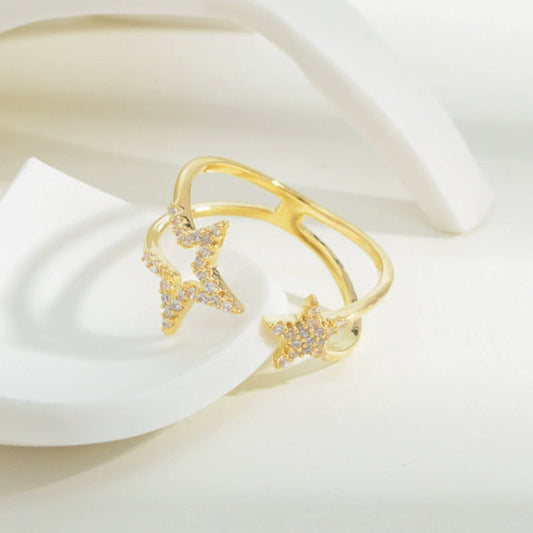 Niche Five-pointed Star Index Finger Ring Female Simple Cold Style