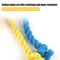 Dog Elastic Football Tug Of War Interactive Cotton Rope Ball Voice Cartoon Pet Ball Grinding Dog Toy