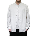 Men's Embroidery Buckle Hanfu Shirt Coat