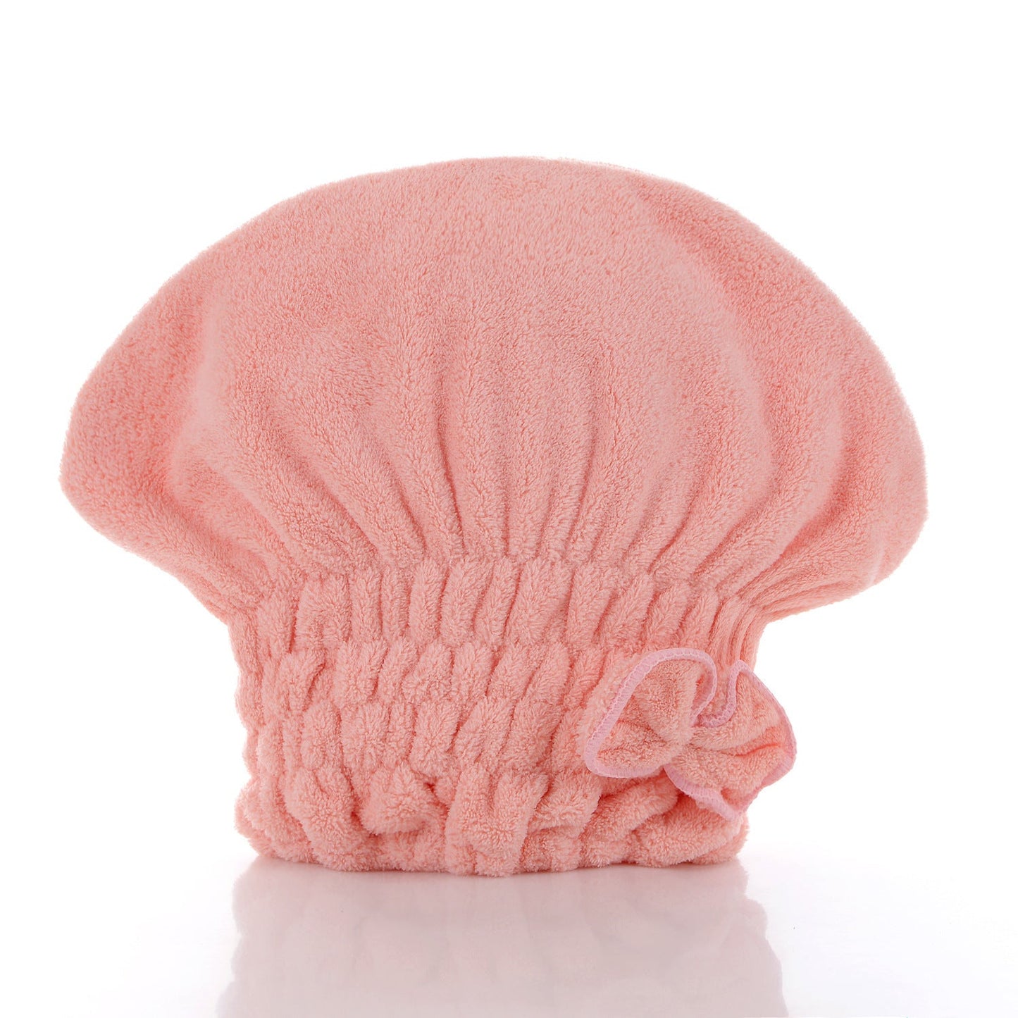 High Density Coral Fleece Bow Hair Drying Hat