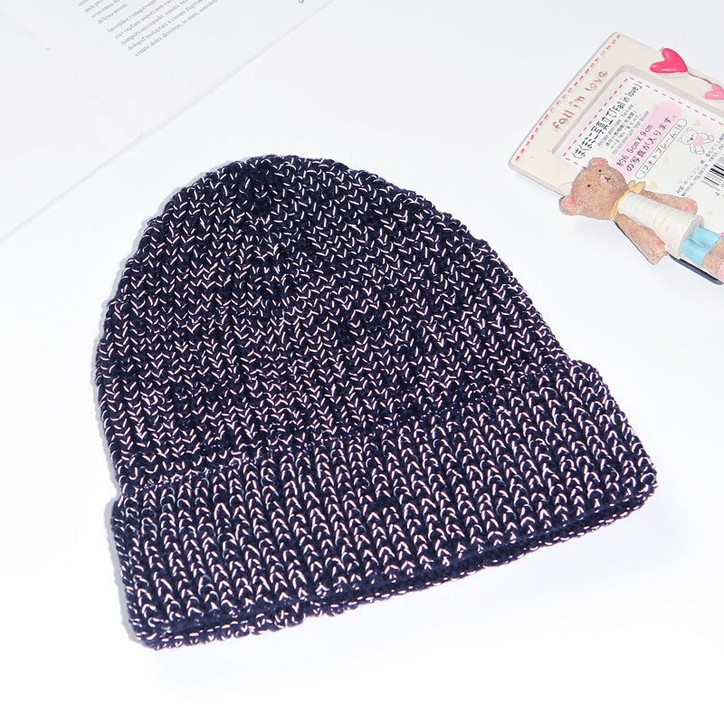 Reflective Filament Knitted Hat Keep Warm At Night