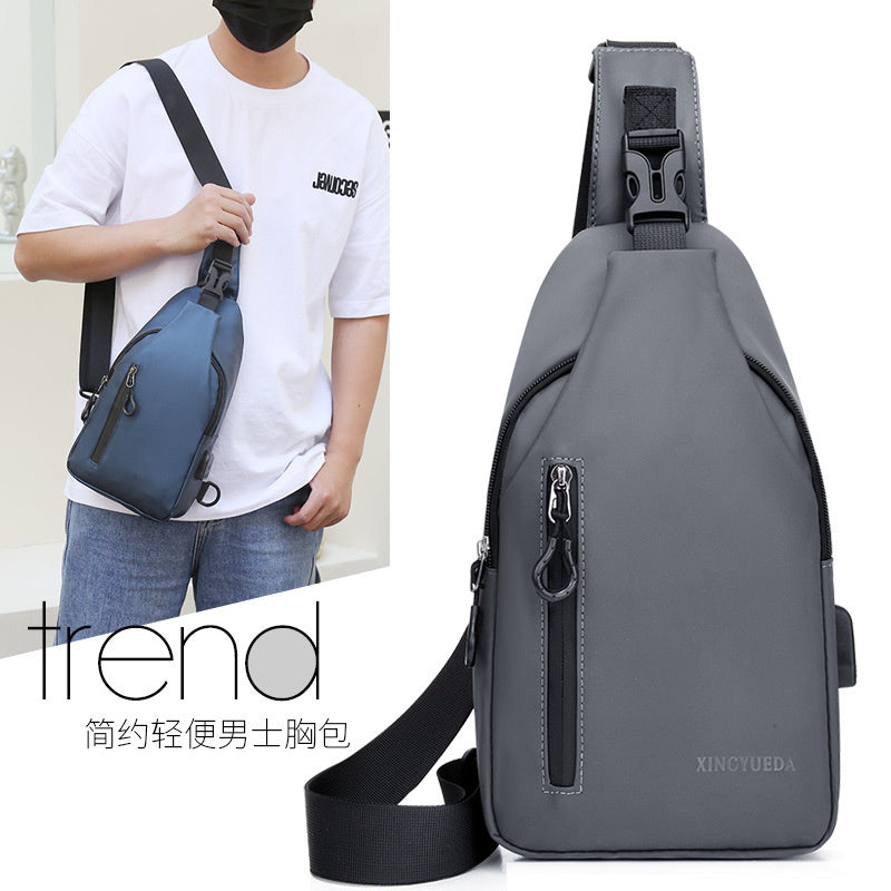 Men's Chest Bag Casual Backpack Sports Function Oblique Shoulder Fashion Tactical Single Crossbody