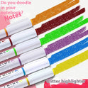 Glitter Fluorescent Pen Star River Hand Account Good-looking Stroke Key Class Notes Mark Color Pencil