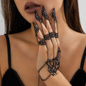 Hollow Tapered Fingernail Cap Mitten-type Bracelet Women