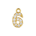 Gold-Plated Copper Color-Preserving Jewelry 0-9 Birthday Year Digital Accessories