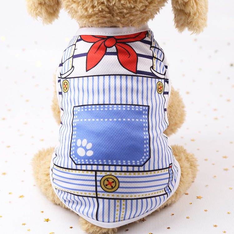 Fake Strap Pet Spring Summer Cotton Clothes