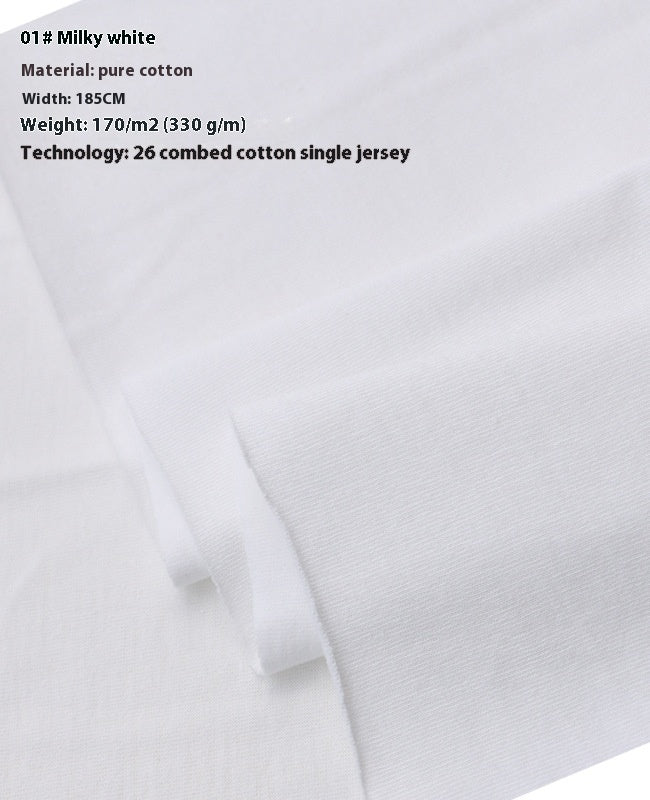 Summer Xinjiang Cotton Knitted Plain Cloth Doll Clothes Short-sleeved T-shirt Thin Jersey Spring Flower Bed Cover