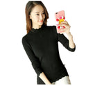 Slim Bottoming Shirt With Lotus Leaf Sleeves