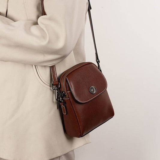 Women's Fashion Leather Messenger Bag