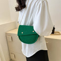 Casual Felt Solid Color One-shoulder Crossbody Bag Foreign Saddle