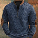 Men's Half Zipper Sweater European And American Autumn And Winter Printing Sweater