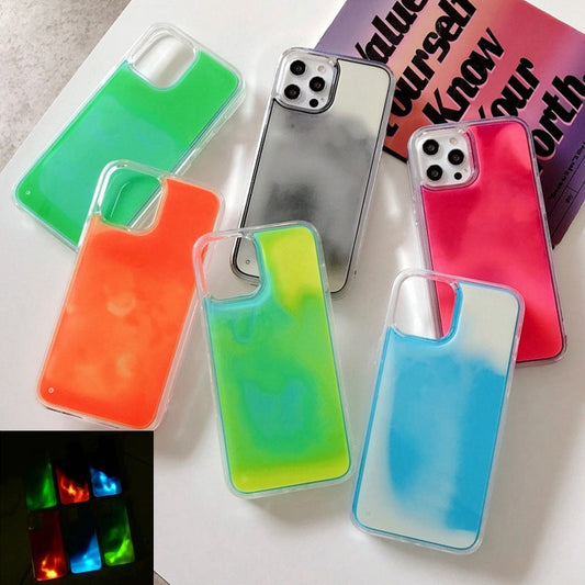 Luminous Solid Color Liquid Quicksand Shell