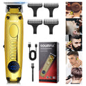 Electric Hair Clipper Engraving Scissors Gradient Push White Electric Clipper USB Charging