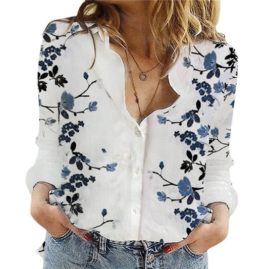 Women's Long Sleeve Lapel Geometric Print Fashion Casual Cardigan