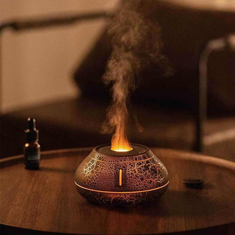 New Humidifier Colorful Simulation Flame Aroma Diffuser Desktop Creativity Humidifier For Home Room