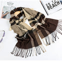 All-match Simple Men's Plaid Warm Scarf