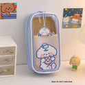 Cartoon Stationery Large Capacity Transparent And Cute Student Pencil Case Stationery Box