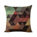 Linen Pillow Case Home Fabric Geometric Abstract