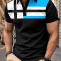 Men's Striped Printed Casual Top