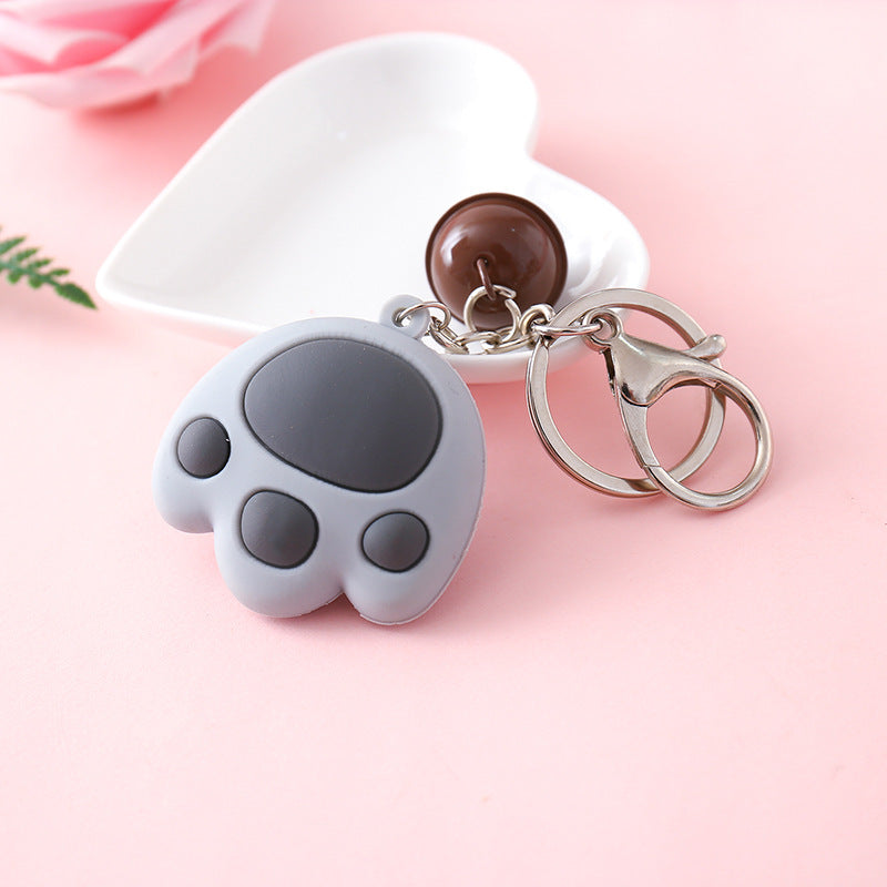 Cute Claw Series Bell Key Soft Rubber Car Pendant Female