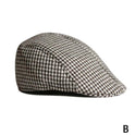 Grid Parent-child Woolen Beret Casual Houndstooth  Hat