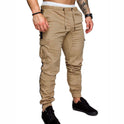 Men's Autumn Stitching Solid Color Casual Sports Loose Straight-leg Pants