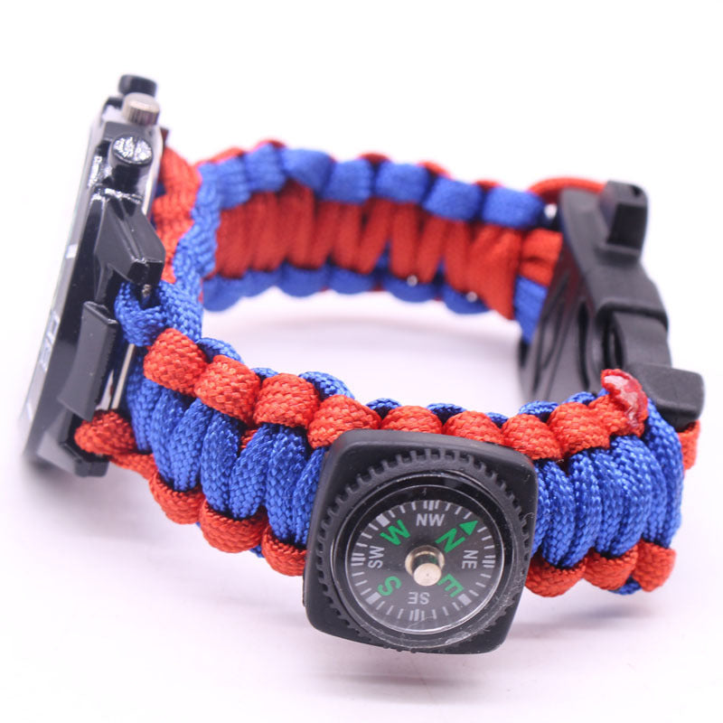 Parachute Cord Braided Survival Firestone Compass Watch