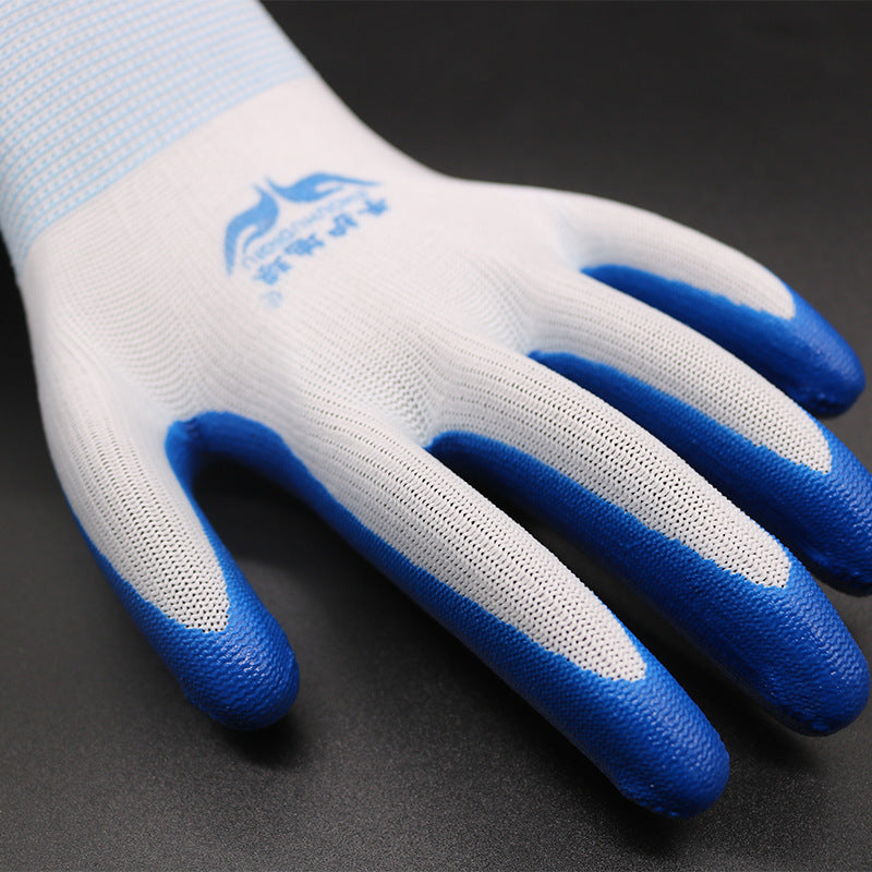 Black Nitrile Protective Gloves Work Protection