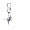 Creative Double Eight-pointed Stars Alloy Key Ring