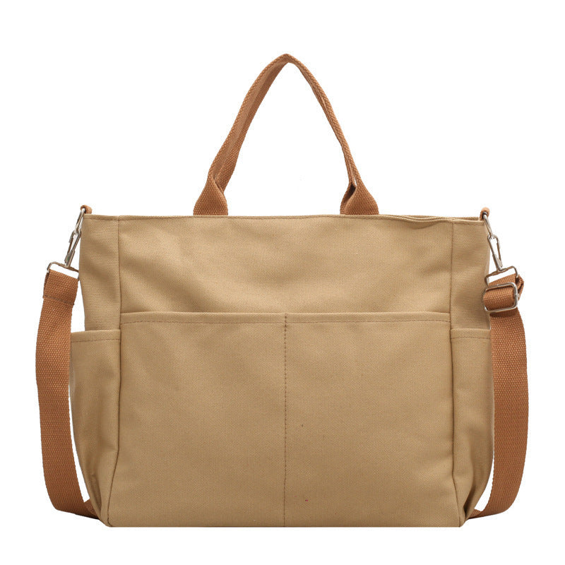 Women's Autumn Capacity Retro Simple Canvas Bag