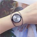 Retro Girls' Watch Round Single Steel Wire Bangle Watch