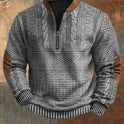 Autumn Winter Digital Printing Half Zipper Sweater For Men