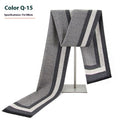 New Men's Winter Warm Cashmere-like Striped Business Scarf For Young People