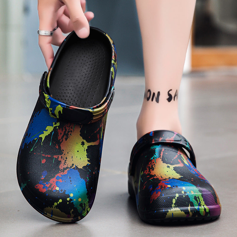 Fashion Personalized Printed Design Beach Sandals Men