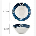 Japanese Style Ceramic Tableware Big Soup Bowl Household Large Size