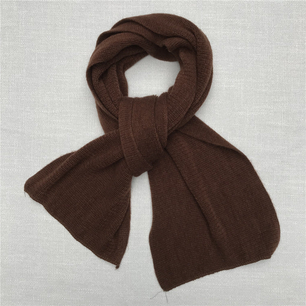 Winter Men's Solid Color Scarf Women's Shawl