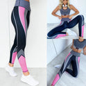 Colorblock 3D Digital Printing Sports Tight Fitness Polyester Pants