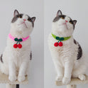 Cat Collar Knitted Handmade Pet Collar Wool Silent Collar