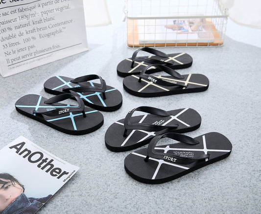 Men's And Women's Shoes Beach Non-slip Korean Version Flat Flip-flops