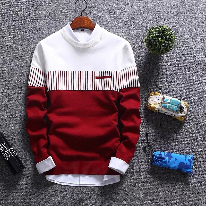 Men's Crew Neck Sweater Pullover Sweater