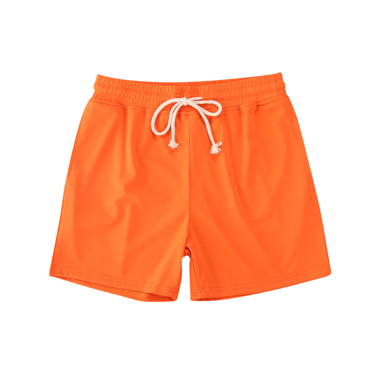 Pocket Drawstring Solid Color Beach Shorts Men