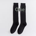 Black Long Socks Knee-length Sweat-absorbent Breathable