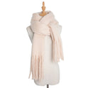 Mohair Twist Braid Plush Scarf For Women Winter Thickened