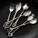 European Cutlery 6 Set Fruit Fork Retro Decoration