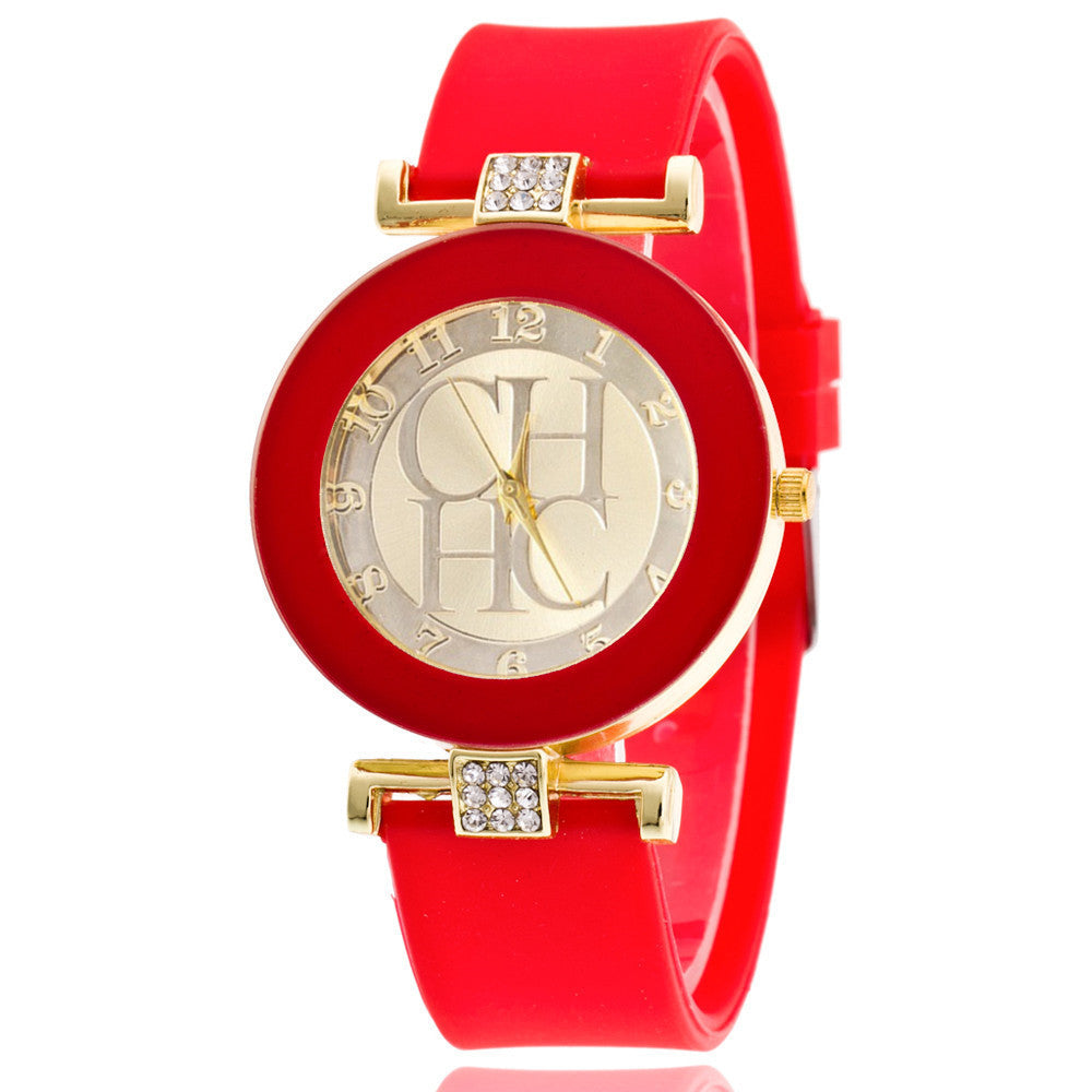 Fashionable Women's Silicone Quartz Watch