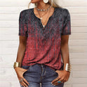 Women's Short-sleeved Printed Ethnic Fashion T-shirt