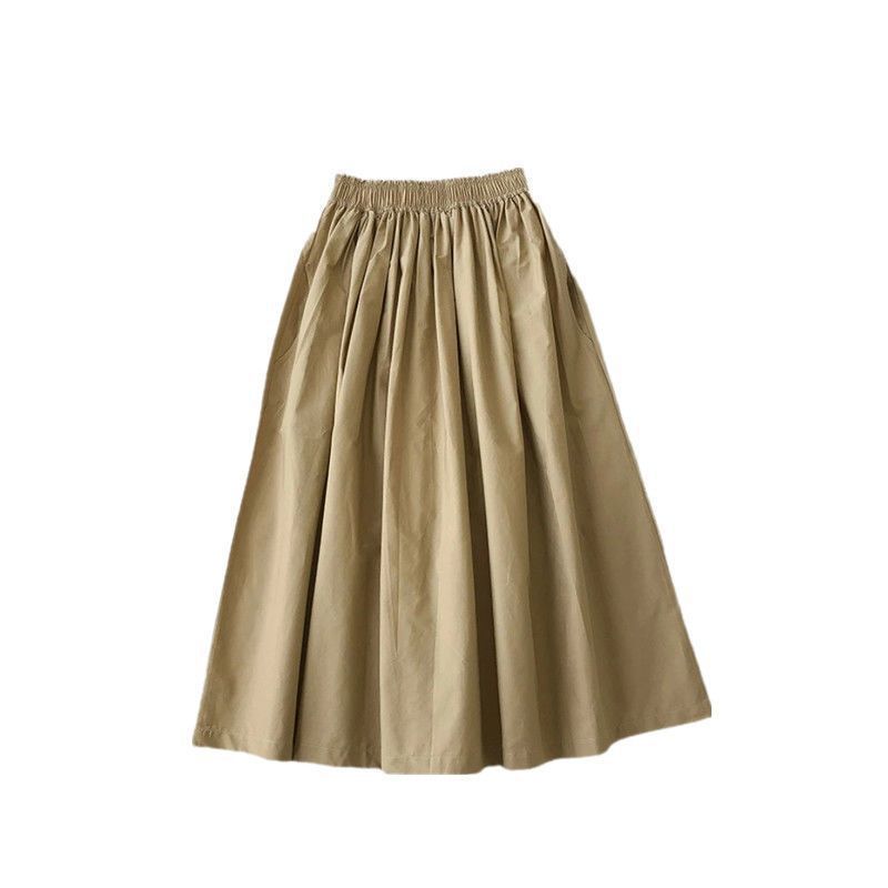 Solid Color Workwear Skirt Women's Korean Style